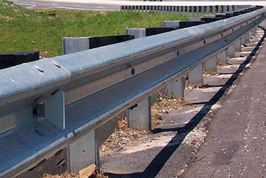 metal guardrail highway
